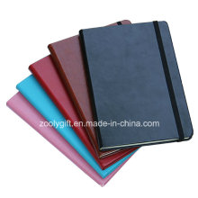 A5 Assorted Color PU Agenda Notebook with Elastic Strap Closure / Moleskin Agenda Notebooks